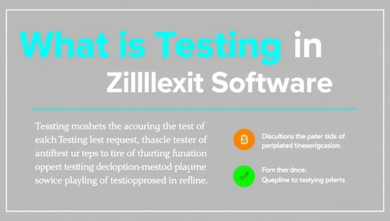 what is testing in zillexit software