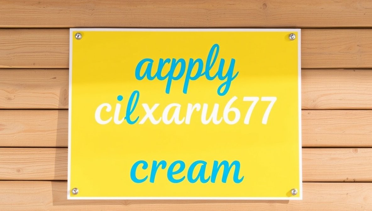 apply cilxarhu677 cream